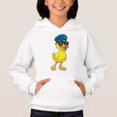Ente als Pilot mit Pilotenhut Hoodie (Vorderseite)