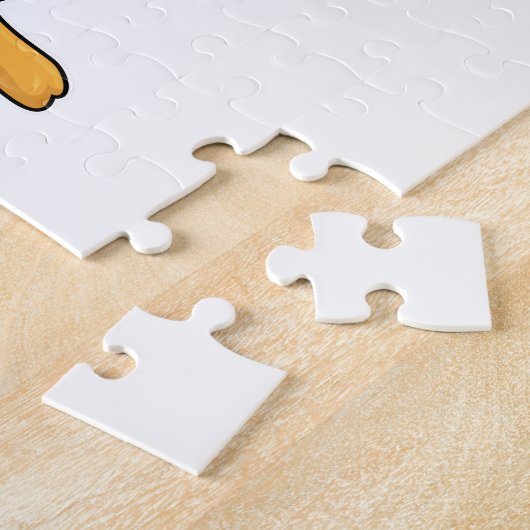 Ente als Pilot mit Pilotenhut Puzzle (Seite)