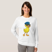 Ente als Pilot mit Pilotenhut T-Shirt (Vorne ganz)
