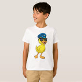 Ente als Pilot mit Pilotenhut T-Shirt (Vorne ganz)