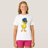 Ente als Pilot mit Pilotenhut T-Shirt (Vorne ganz)