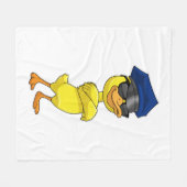 Ente als Polizeibeamter mit Polizeischutz Fleecedecke (Vorderseite (Horizontal))