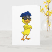 Ente als Polizeibeamter mit Polizeischutz Karte (Gelbe Blume)