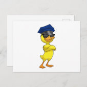 Ente als Polizeibeamter mit Polizeischutz Postkarte (Vorne/Hinten)
