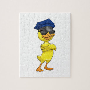Ente als Polizeibeamter mit Polizeischutz Puzzle
