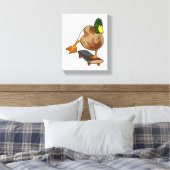 Ente als Skater mit Skateboard Leinwanddruck (Insitu (Schlafzimmer))