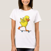 Ente als Skater mit Skateboard T-Shirt (Vorderseite)