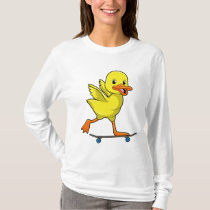 Ente als Skater mit Skateboard T-Shirt