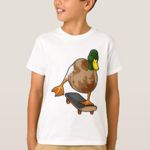 Ente als Skater mit Skateboard T-Shirt