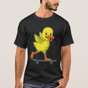 Ente als Skater mit Skateboard T-Shirt