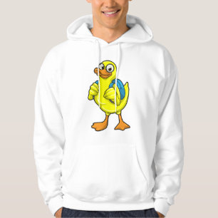 Ente als Student mit Backpack Hoodie