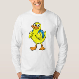 Ente als Student mit Backpack T-Shirt