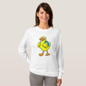 Ente als Student mit Backpack T-Shirt (Vorne ganz)