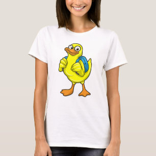 Ente als Student mit Backpack T-Shirt
