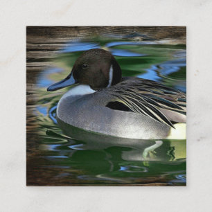 Ente am See Quadratische Visitenkarte