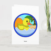 Ente am Strand mit Palmen.PNG Karte (Rückseite)