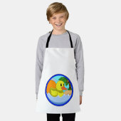 Ente am Strand mit Palmen.PNG Schürze (Getragen)