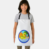 Ente am Strand mit Palmen.PNG Schürze (Insitu)