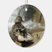 ENTE AN DER WASSERFALL-VERZIERUNG KERAMIKORNAMENT (Links)