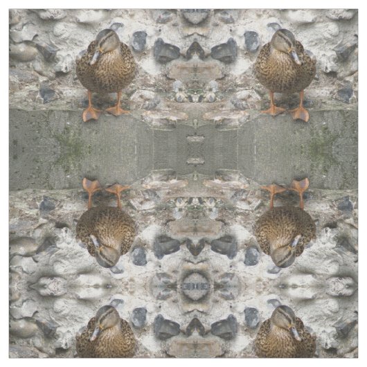 Ente an einer Wand Gemustertes Tiergewebe Stoff (Muster)