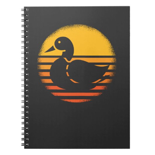 Ente Animal Retro Notizblock (Vorderseite)