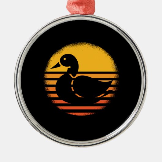 Ente Animal Retro Ornament Aus Metall (Vorne)