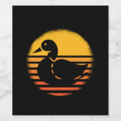 Ente Animal Retro Weinetikett (Einzelnes Label)