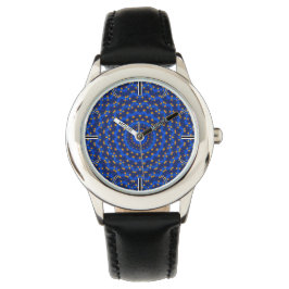 Ente auf Blau Kaleidoscope Klein Armbanduhr