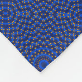 Ente auf Blau Kaleidoscope Klein Fleecedecke (Ecke)