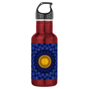Ente auf Blau Kaleidoskop Edelstahlflasche