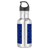 Ente auf Blau Kaleidosskop Edelstahlflasche (Rückseite)