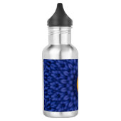 Ente auf Blau Kaleidosskop Edelstahlflasche (Links)