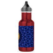 Ente auf Blau Kaleidosskop Edelstahlflasche (Rechts)