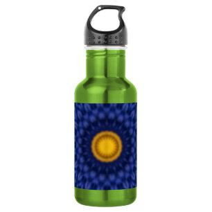 Ente auf Blau Kaleidosskop Trinkflasche