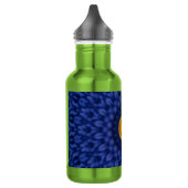 Ente auf Blau Kaleidosskop Trinkflasche (Links)