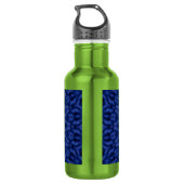 Ente auf Blau Kaleidosskop Trinkflasche (Rückseite)