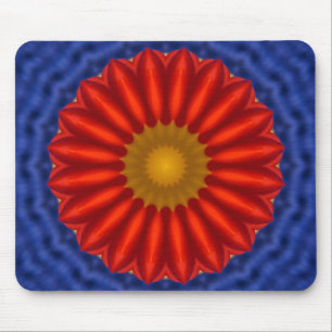 Ente auf Blau mit Gelb Mousepad