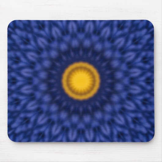 Ente auf Blau mit Gelb Mousepad (Vorne)