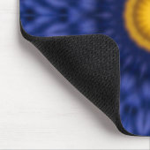 Ente auf blau mit gelber Farbe Mousepad (Ecke)