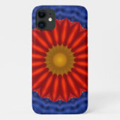 Ente auf blau mit rotem Kaleidoskop Case-Mate iPhone Hülle (Rückseite)