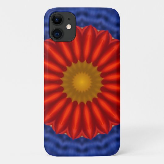 Ente auf blau mit rotem Kaleidoskop Case-Mate iPhone Hülle (Rückseite)