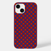 Ente auf blau mit rotem Kaleidoskop Case-Mate iPhone Hülle (Rückseite)