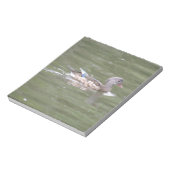 Ente auf dem Notepad Notizblock (Rotiert)