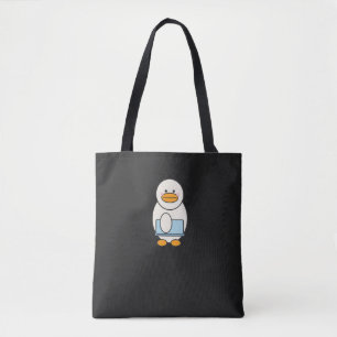 Ente auf dem Weg zur Arbeit, lustige Arbeit Tasche