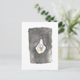 Ente auf der Straßenkarte Postkarte