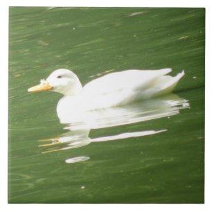 Ente auf der Wassersäule Fliese