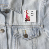 Ente auf einem Dreirad Button (Beispiel)