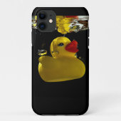 Ente auf Schwarzem Case-Mate iPhone Hülle (Rückseite)
