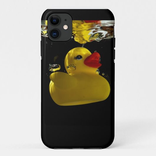 Ente auf Schwarzem Case-Mate iPhone Hülle (Rückseite)