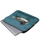 Ente auf Water Schwarz-weiß Bird Nature Lover Lake Laptopschutzhülle (Vorne Knopf)